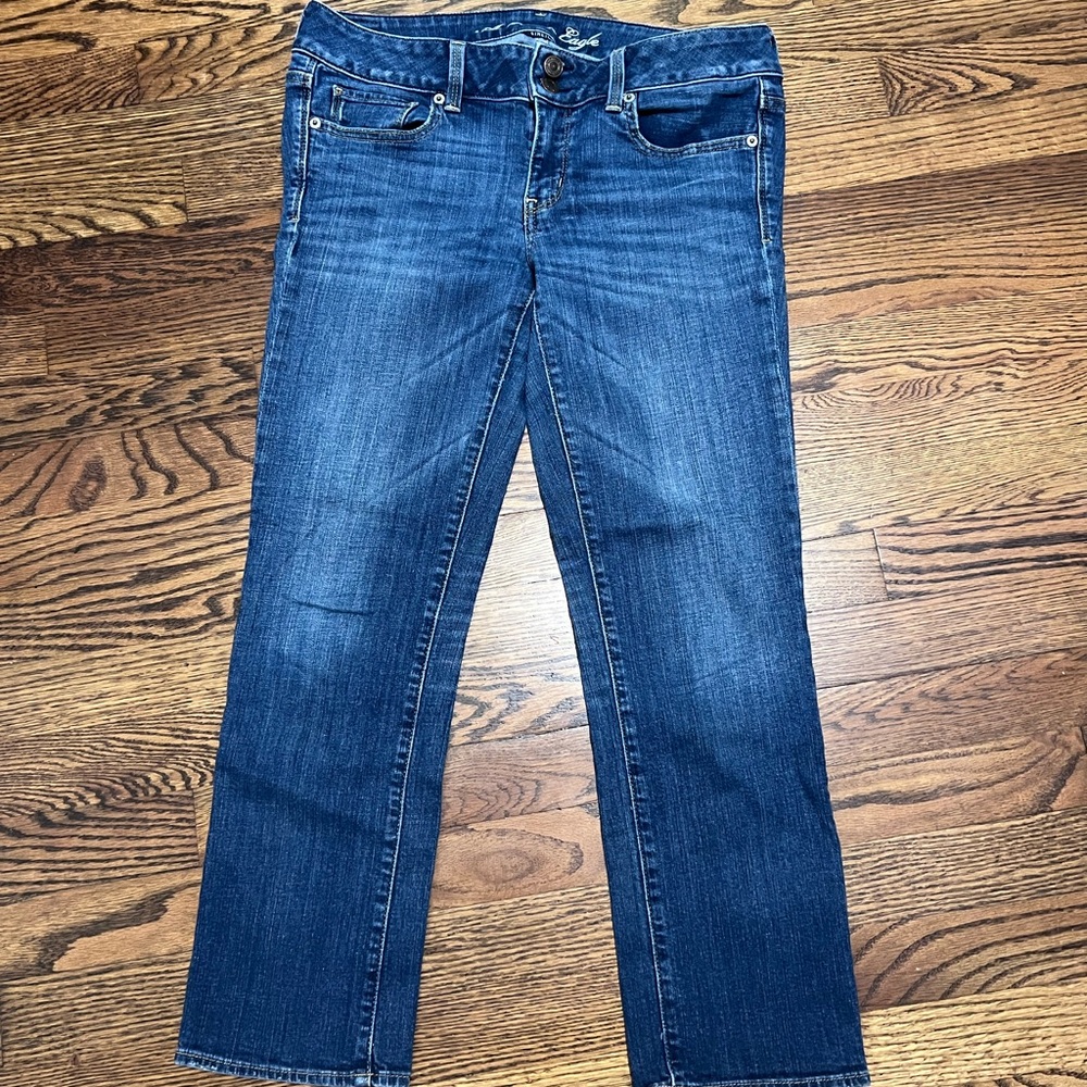 American Eagle Outfitters Blue Straight Leg Jeans Artist